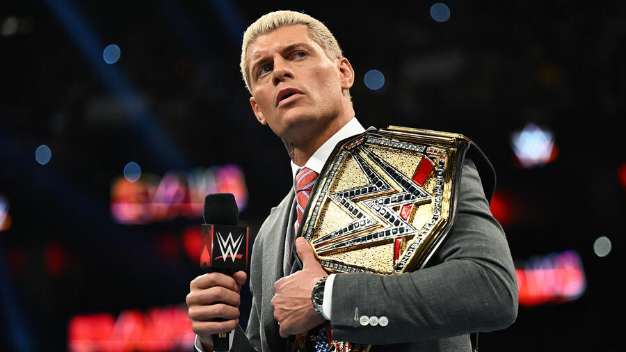 Cody Rhodes posing with the Undisputed WWE Championship